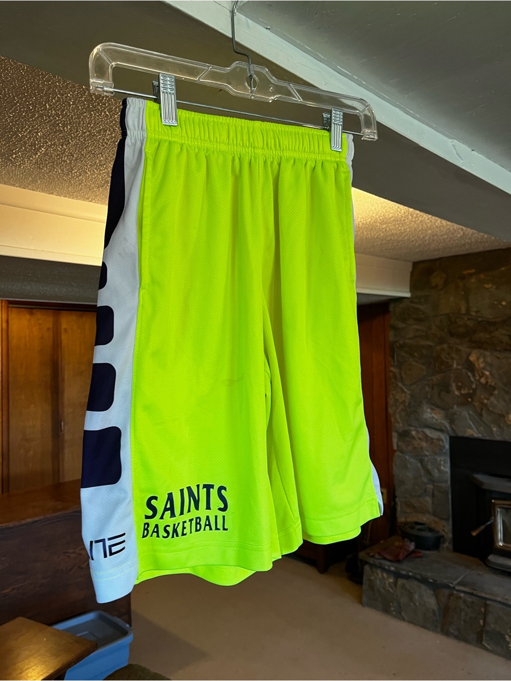 Neon Yellow Nike Basketball Shorts